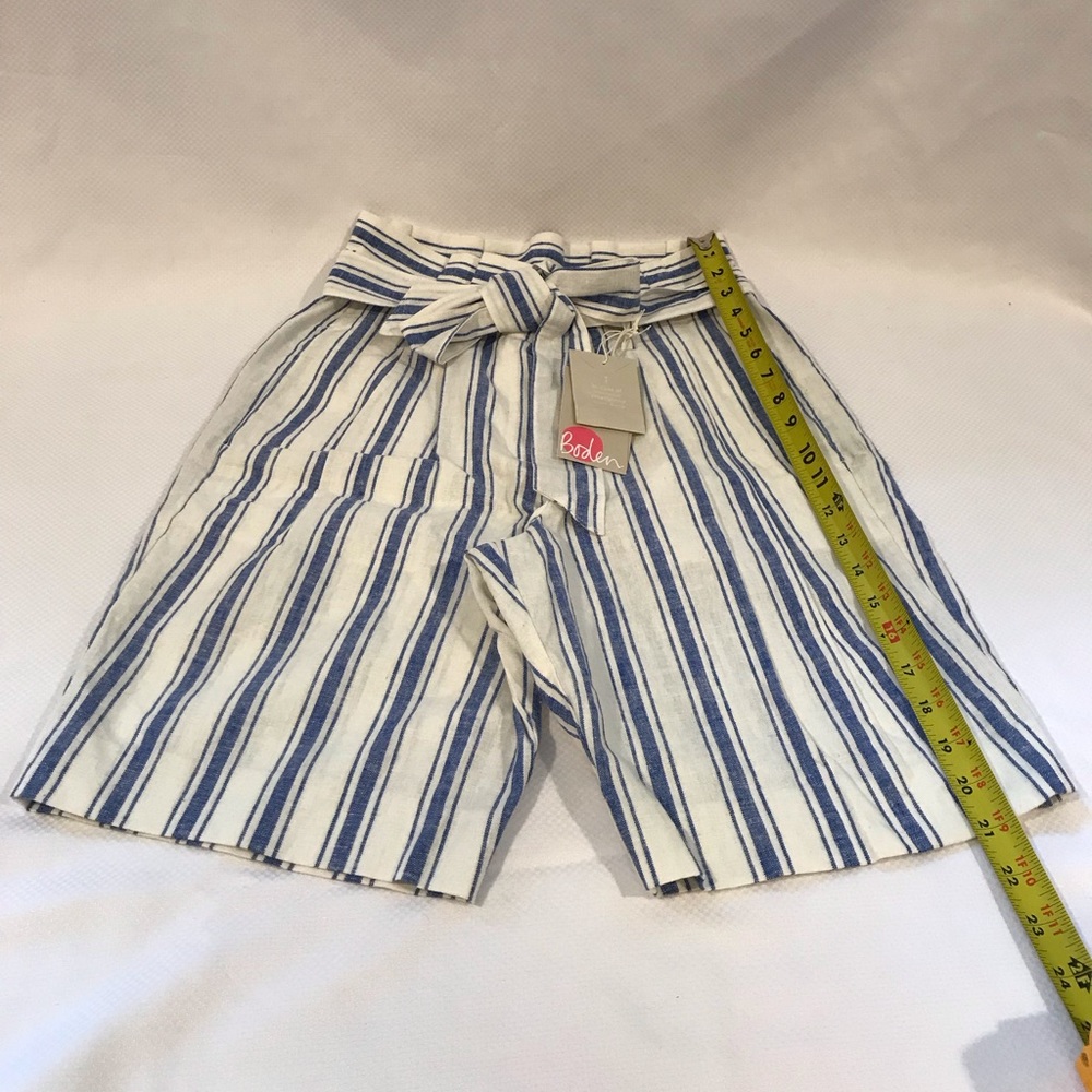 NWT Boden 9” Women’s Short ( Size 2) Color Blue/White - Picture 6 of 9